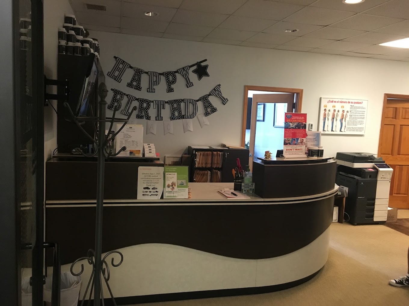 Front reception desk at Jersey City Wellness Center