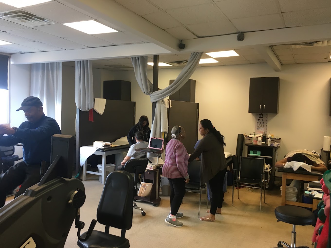 Treatment room with patients at Jersey City Wellness Center
